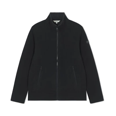 AIGLE Black Water-Repellent Fleece Jacket with Logo & Thick Insulation AL501