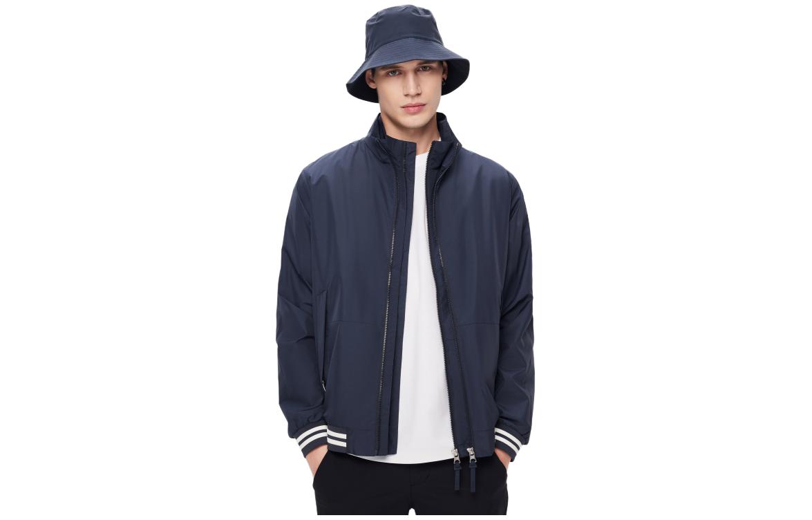 AIGLE Casual Jacket with Minimalist Splicing in Imperial Navy Blue AI281