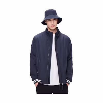 AIGLE Casual Jacket with Minimalist Splicing in Imperial Navy Blue AI281