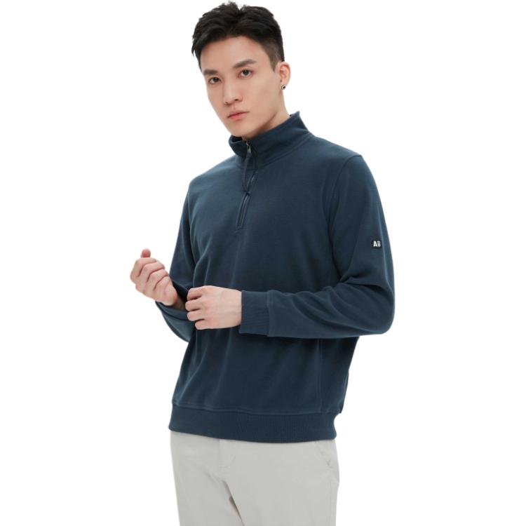 AIGLE Classic Navy Stand Collar Sweatshirt AF512