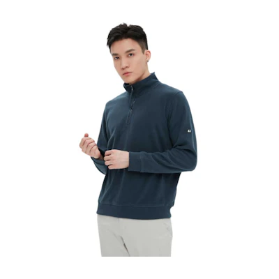 AIGLE Classic Navy Stand Collar Sweatshirt AF512