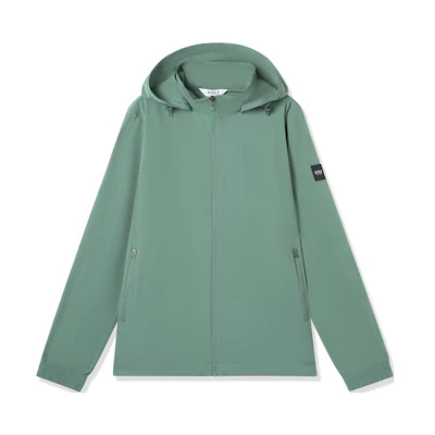 AIGLE Comfortable Long-Sleeve Jacket in Gray Green Q6524
