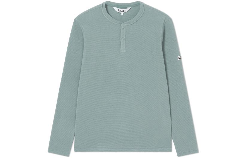 AIGLE Crewneck Casual Long Sleeve Sweatshirt Stone Blue AB312