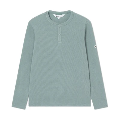 AIGLE Crewneck Casual Long Sleeve Sweatshirt Stone Blue AB312
