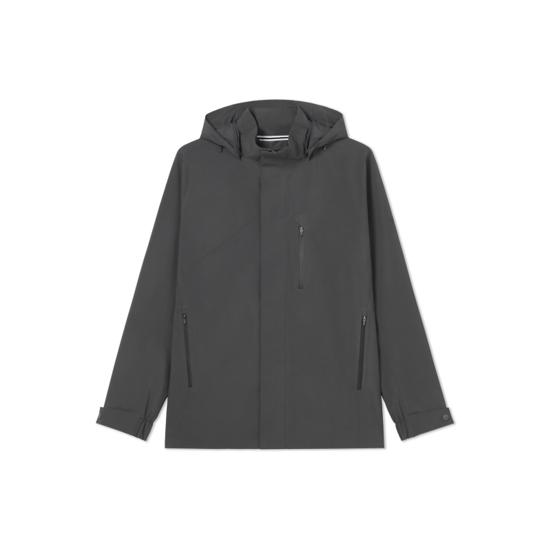 AIGLE GTX Carbon Gray Hooded Long-Sleeve Jacket for Men AW391