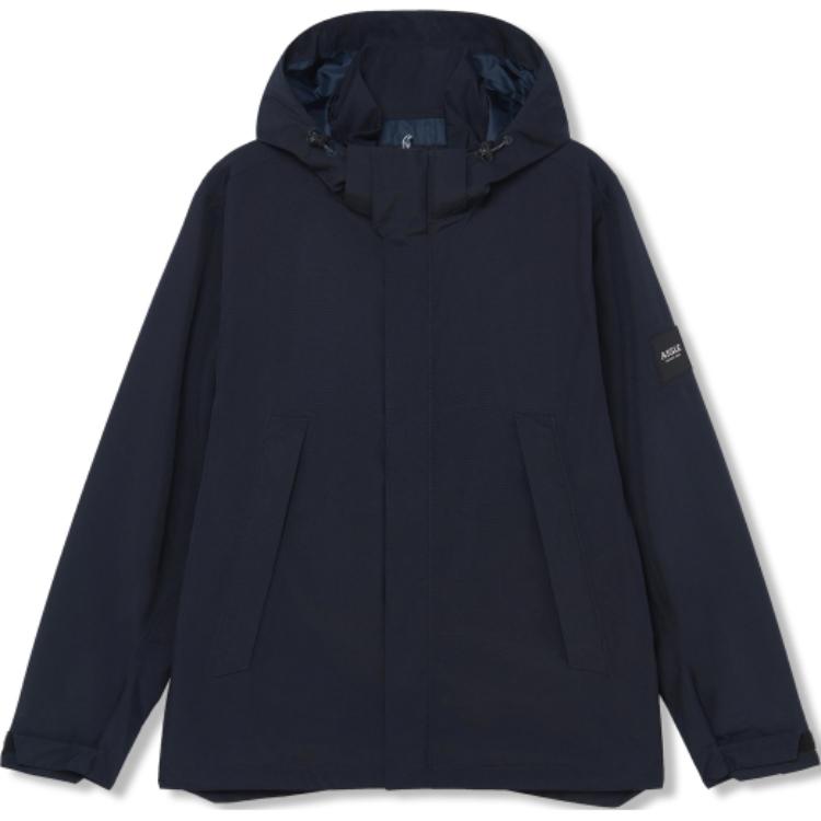 AIGLE GORE-TEX Navy Windproof Waterproof Breathable Jacket with Hood N8703