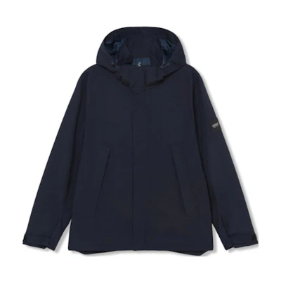 AIGLE GORE-TEX Navy Windproof Waterproof Breathable Jacket with Hood N8703