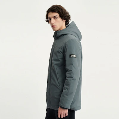 AIGLE GORE-TEX Jaket Tahan Air Tahan Angin dan Bernapas Biru Abu-Abu AP196 Purchase AIGLE GORE-TEX Jaket Tahan Air Tahan Angin dan Bernapas Biru Abu-Abu AP196