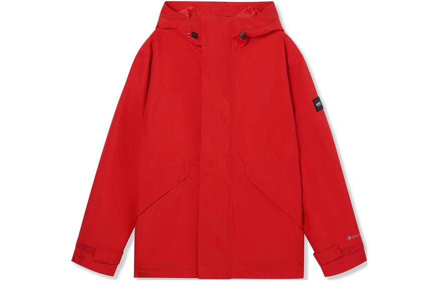 AIGLE GORE-TEX Windproof Waterproof Breathable Hooded Jacket Red Q264L