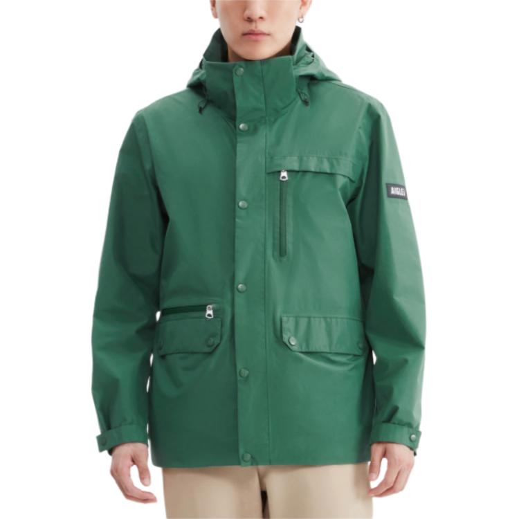 AIGLE GORE-TEX Windproof Waterproof Breathable Jacket Pine Green AD048