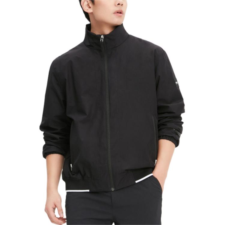 AIGLE GTX INF Black Windproof Breathable Jacket with Logo Badge Q0779