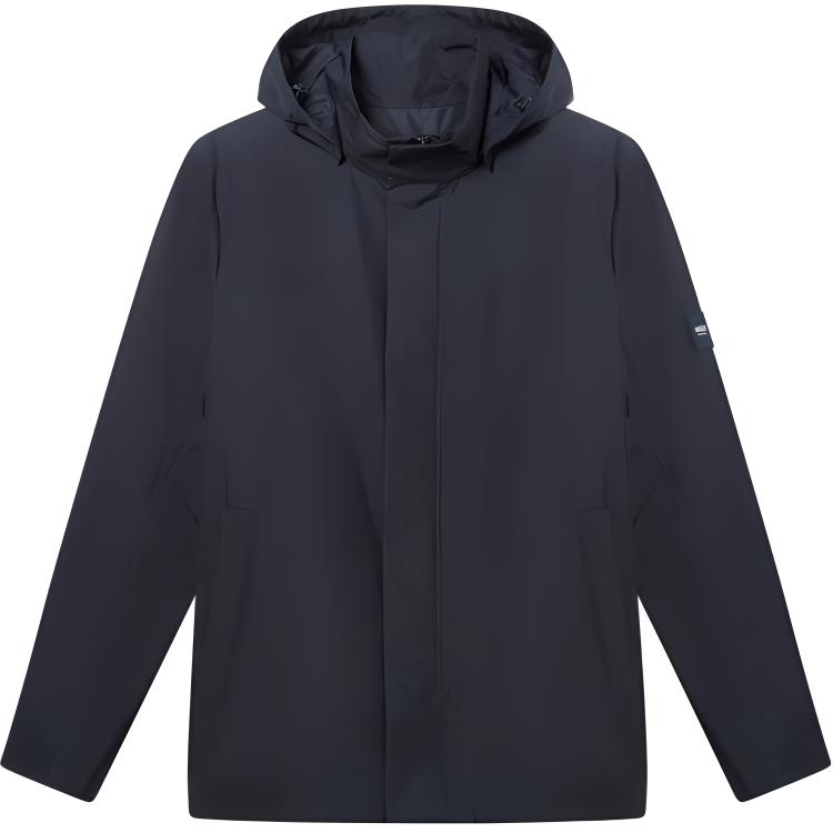AIGLE GTX INF Navy Windproof Breathable Jacket with Adjustable Hood N2352