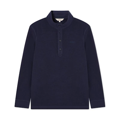 AIGLE Half-Zip Pullover Fleece with Embroidered Logo - Navy Blue () AX472