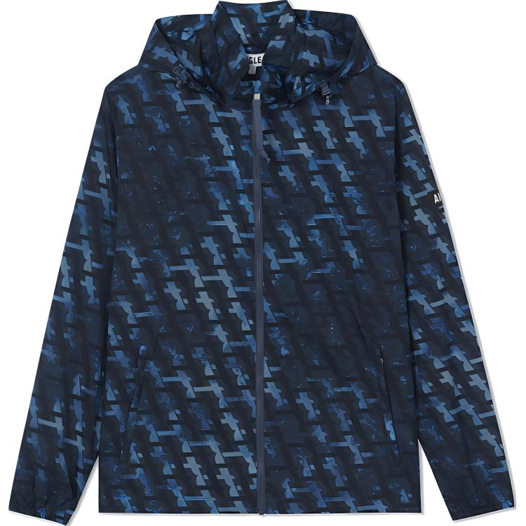 AIGLE Lightweight Water-Resistant Printed Jacket - Swamp Blue AI293