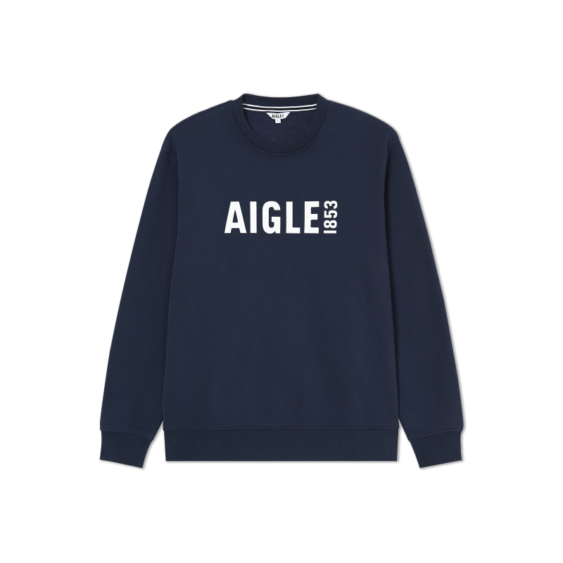 AIGLE Logo Casual Sports Unisex Sweatshirt Deep Imperial Blue AF262