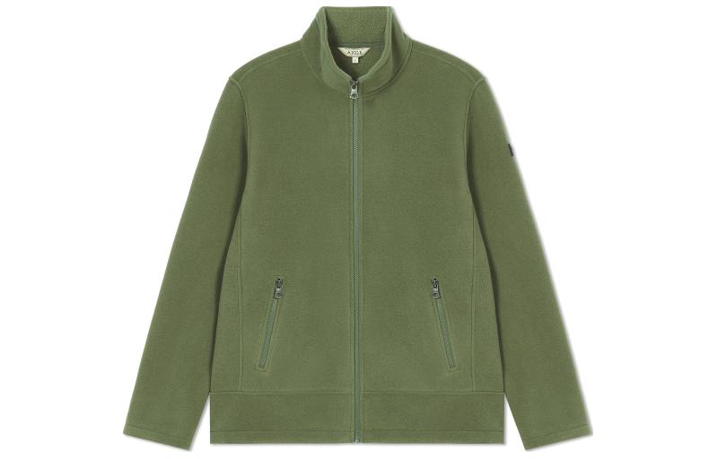 AIGLE Logo Fleece Jacket Water-Resistant Thick Warm - Leaf Green AL502