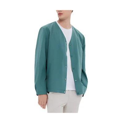 AIGLE Logo Water-Repellent Lightweight Casual Jacket Men’s - Strait Green AH173