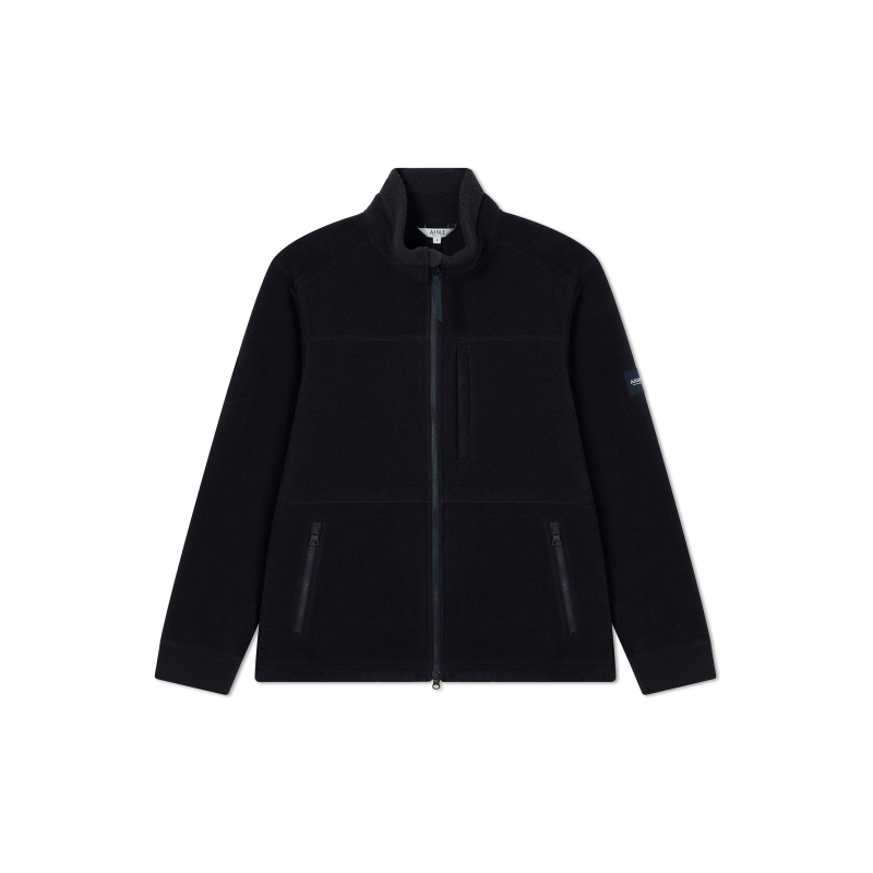 AIGLE Navy Blue Fleece Zip-Up Jacket - Outdoor & Casual Wear AX452