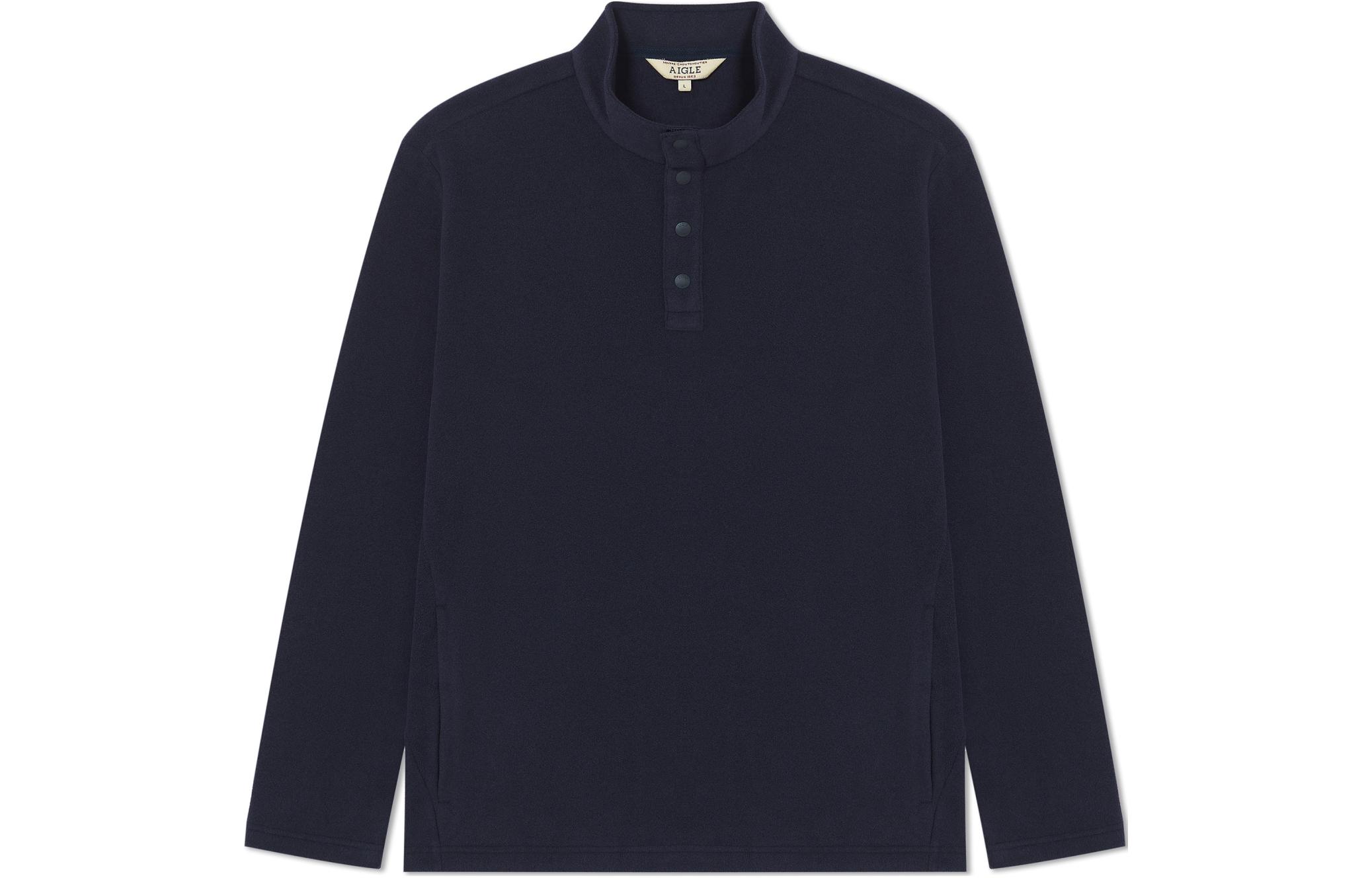 AIGLE Navy Blue Stand Collar Business Sweatshirt AL421
