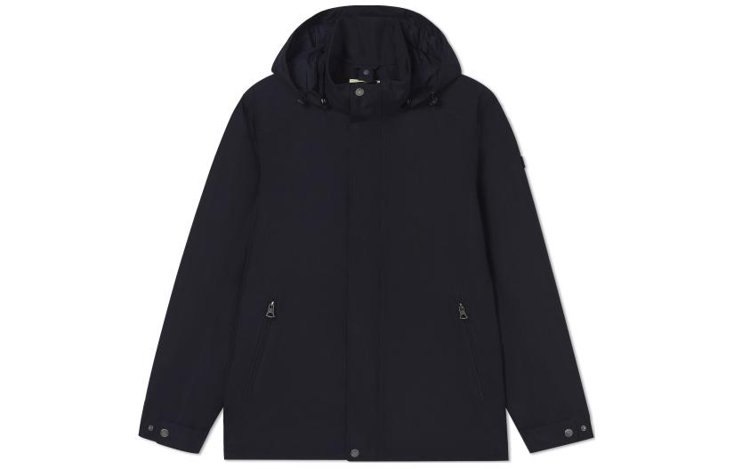 AIGLE Navy Waterproof Windproof Outdoor Jacket with Removable Hood AR251
