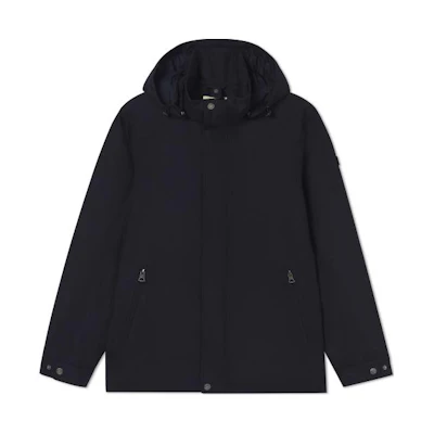 AIGLE Navy Waterproof Windproof Outdoor Jacket with Removable Hood AR251
