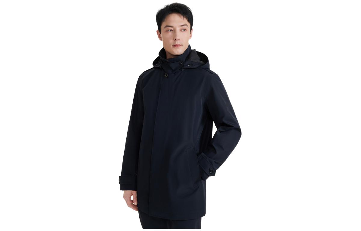 AIGLE Outdoor Casual Detachable Hood Jacket - Black AX853