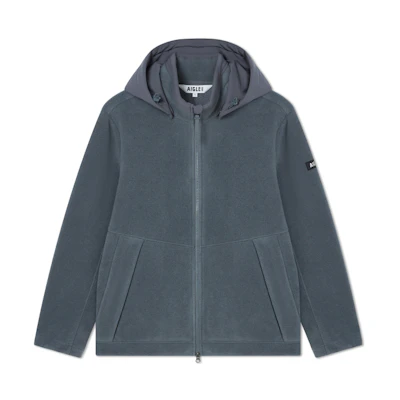 AIGLE Outdoor Fleece Hoodie Jacket - Rock Blue Gray AQ682