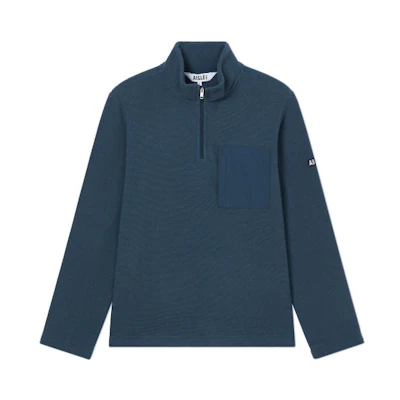 AIGLE Outdoor Warm Casual Long-Sleeve Sweatshirt Light Navy Blue AR523