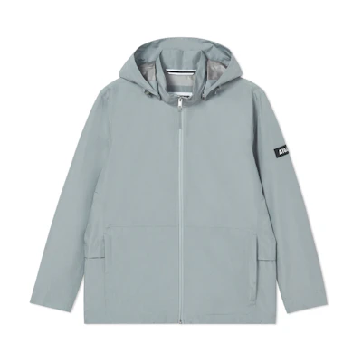 AIGLE Outdoor Waterproof Windproof Jacket Light Gray Long Sleeve Casual AM333