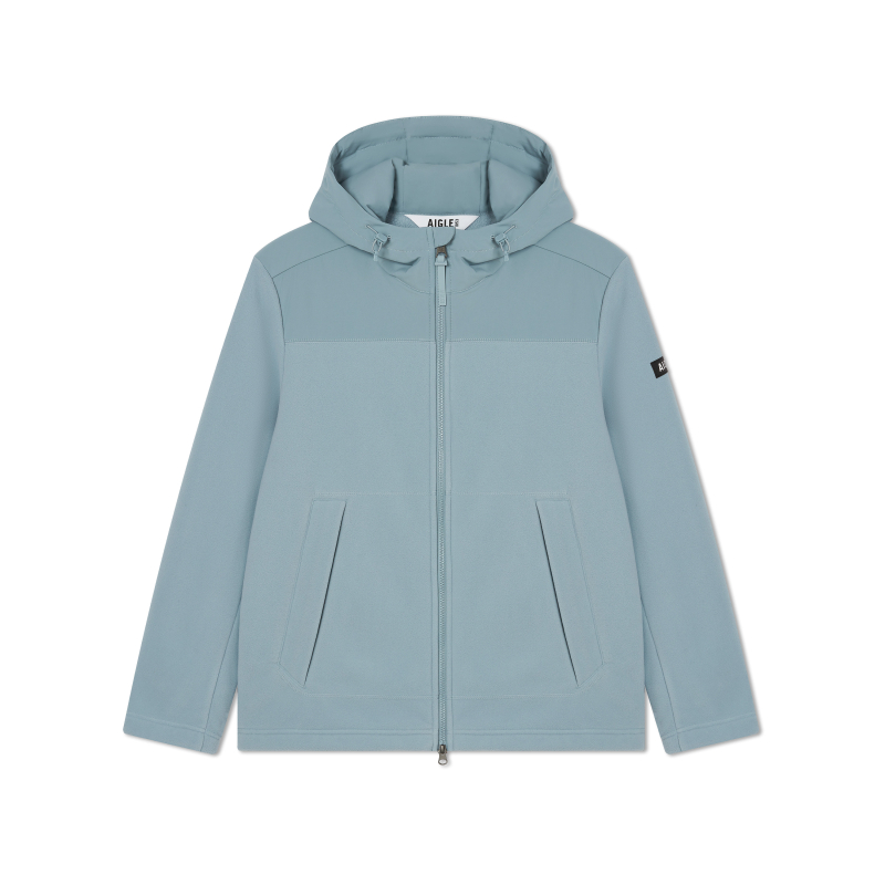 AIGLE Polartec Water-Repellent Outdoor Fleece Jacket Men’s Light Sky Blue AQ471