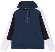 AIGLE Simple Cozy Color-Block Drawstring Hoodie Whale Blue N0066 AIGLE Simple Cozy Color-Block Drawstring Hoodie Whale Blue N0066
