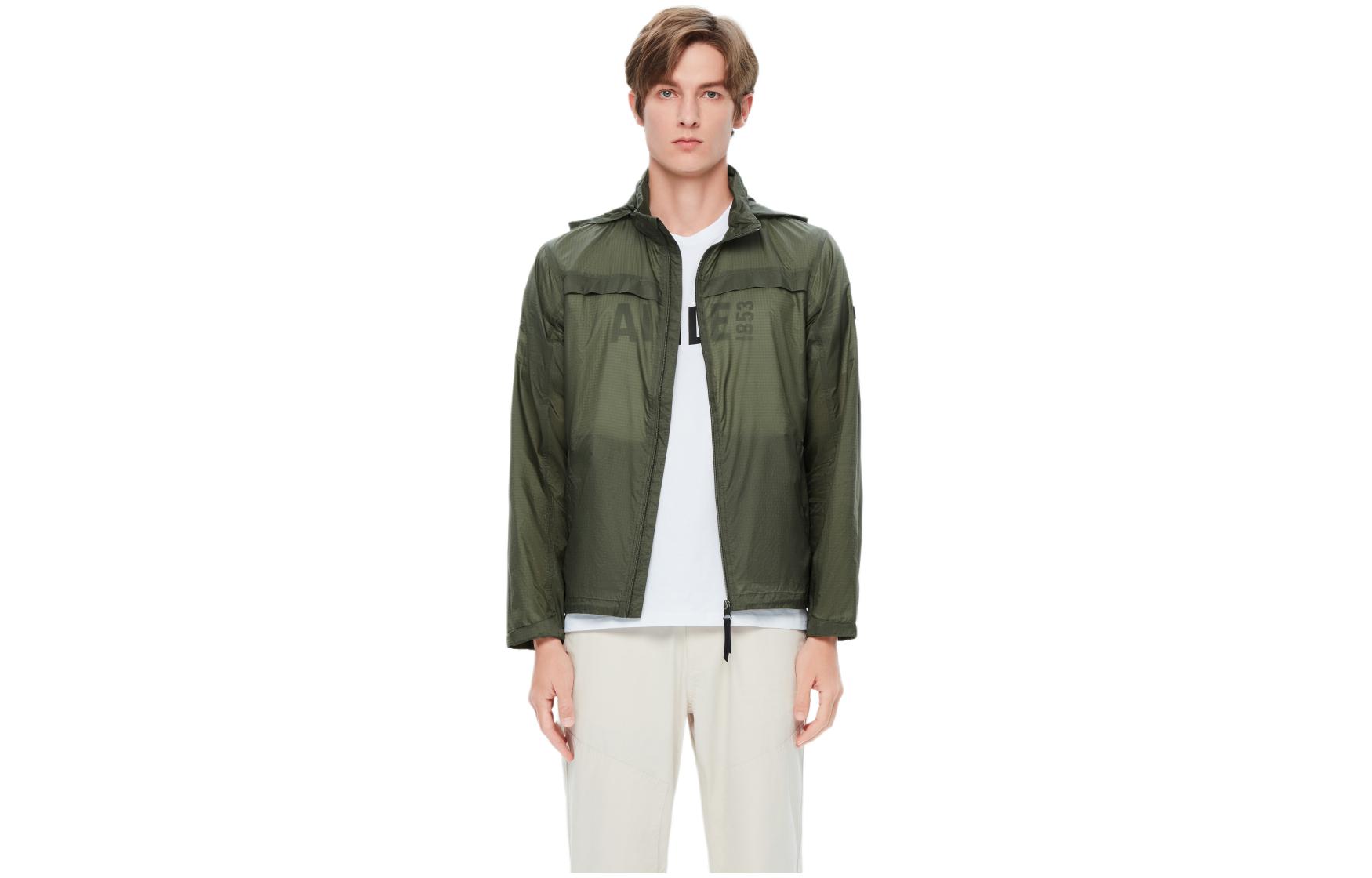 AIGLE Solid Outdoor Waterproof Jacket Leaf Green AR623