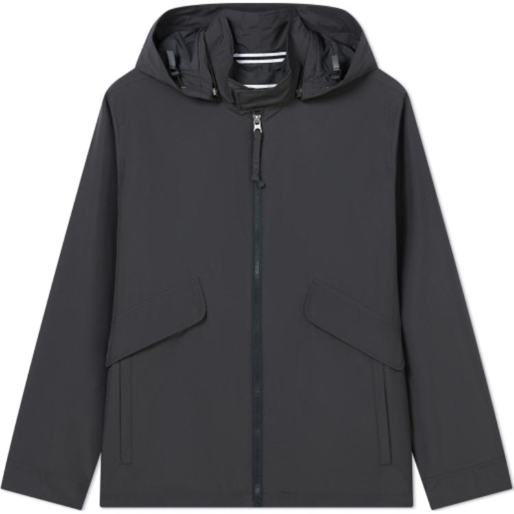 AIGLE Urban Outdoor Detachable Hood Jacket in Carbon Fiber Gray AP122