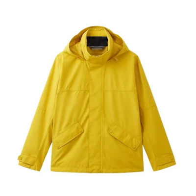 AIGLE Urban Outdoor GORE-TEX Waterproof Breathable Jacket Lemon Yellow Men BA384