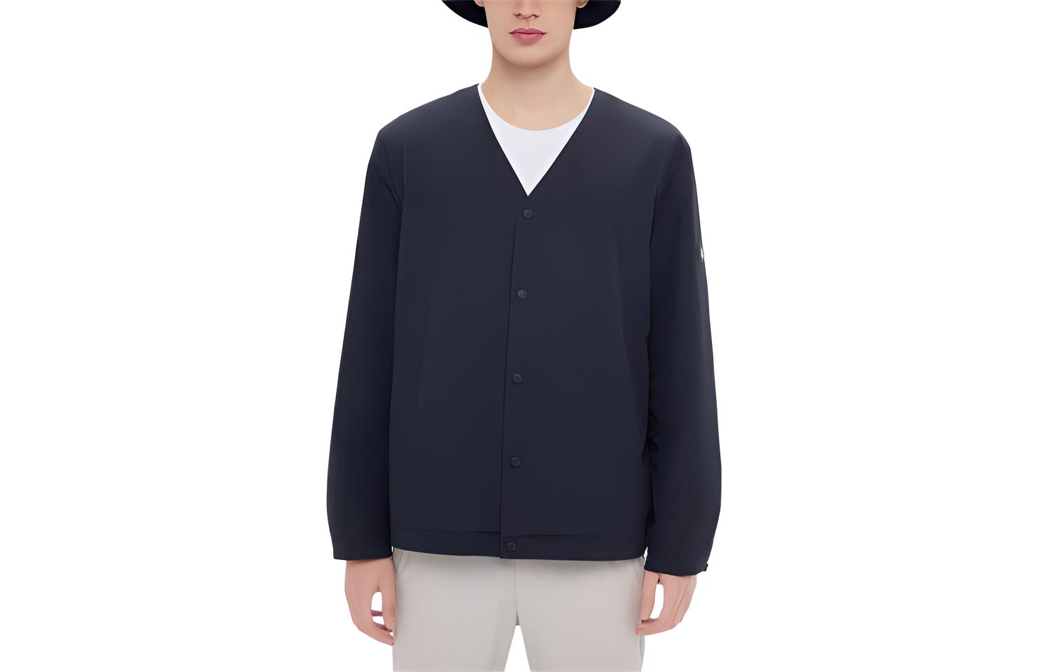 AIGLE Water-Resistant Lightweight Logo Jacket Navy for Men AH171