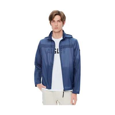 AIGLE Waterproof Outdoor Jacket Moonlight Blue Casual Solid Color AR622