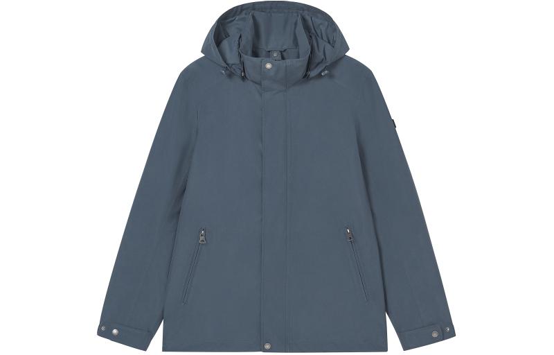 AIGLE Waterproof Outdoor Jacket with Detachable Hood - Mineral Blue AR252