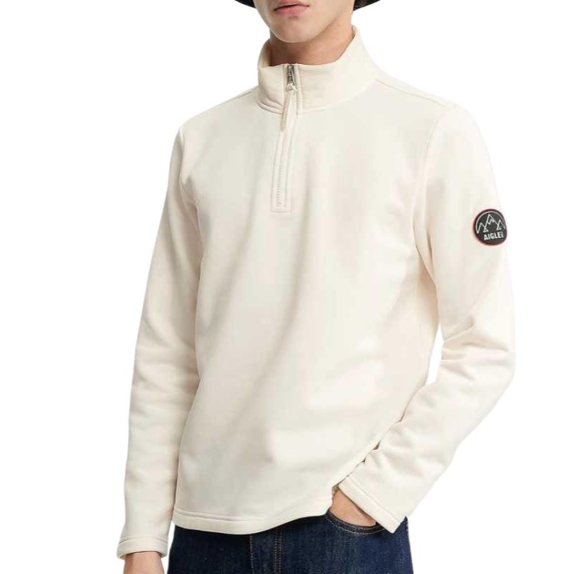 AIGLE Windproof Warm Sweatshirt Pink White AN424