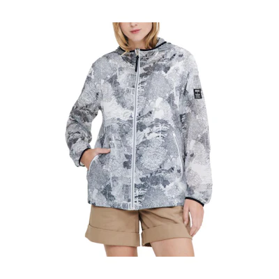 AIGLE MNHN City Flower Lightweight Hooded Jacket Unisex Full-Zip AY571