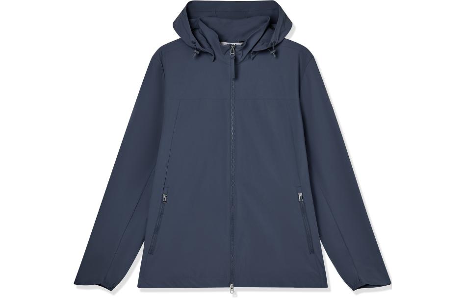AIGLE Zip-Up Hooded Jacket Deep Imperial Blue Q6532