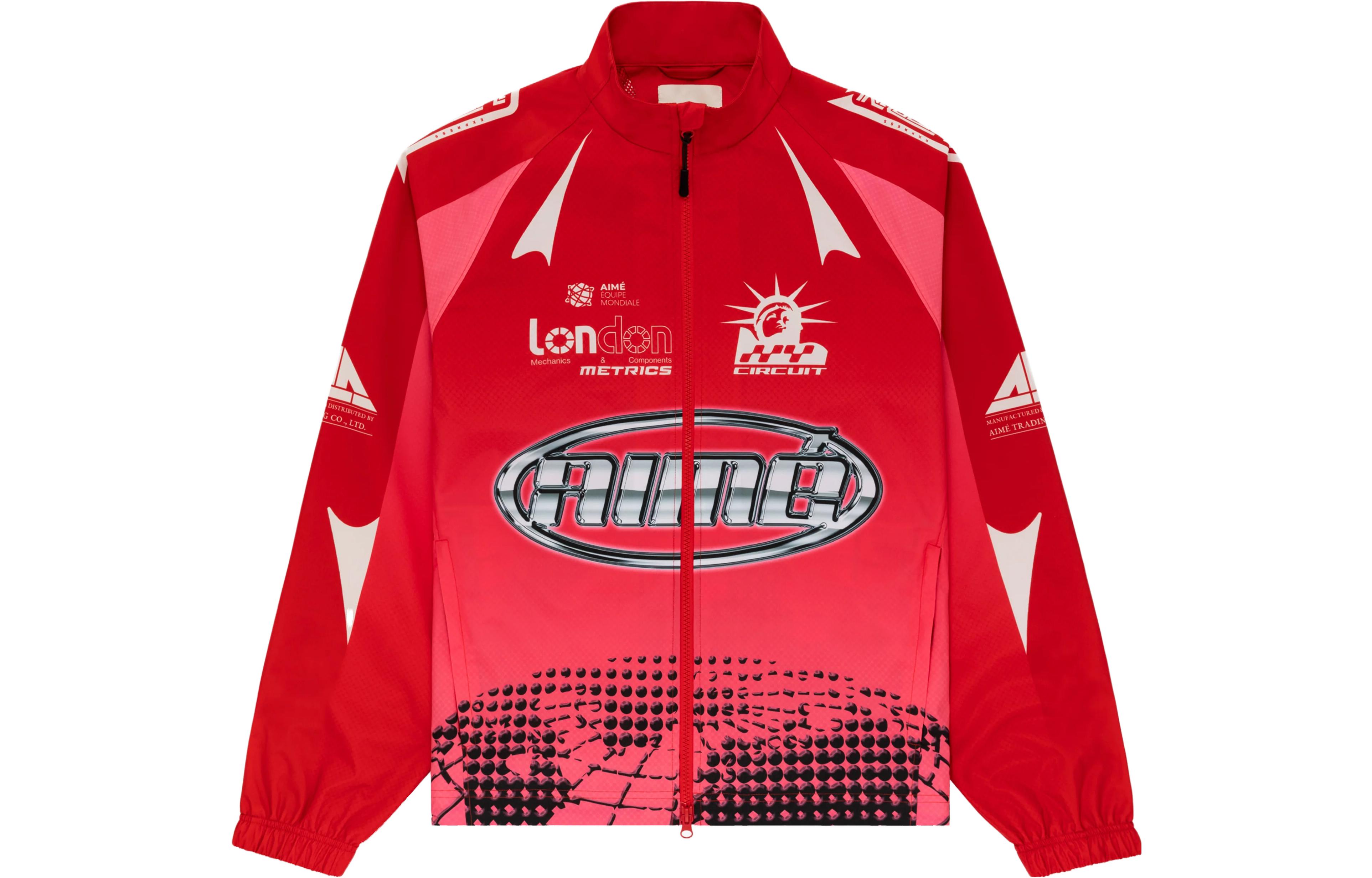 Aimé Leon Dore Alphabet Zip Jacket Unisex Red FW23WJ037-0001