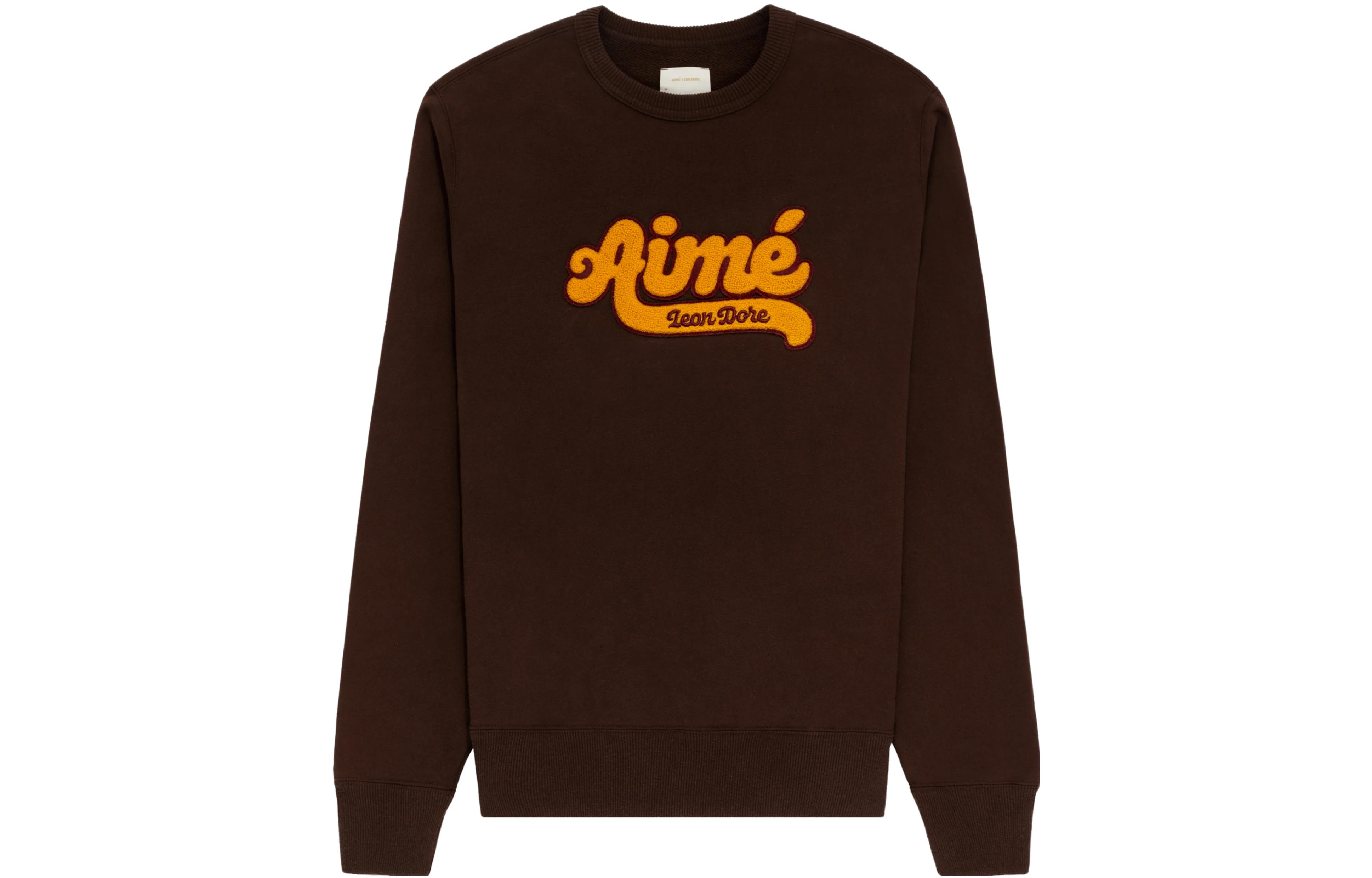 Aimé Leon Dore Brown Embroidered Logo Crewneck Sweatshirt Unisex FW23CS011-0000