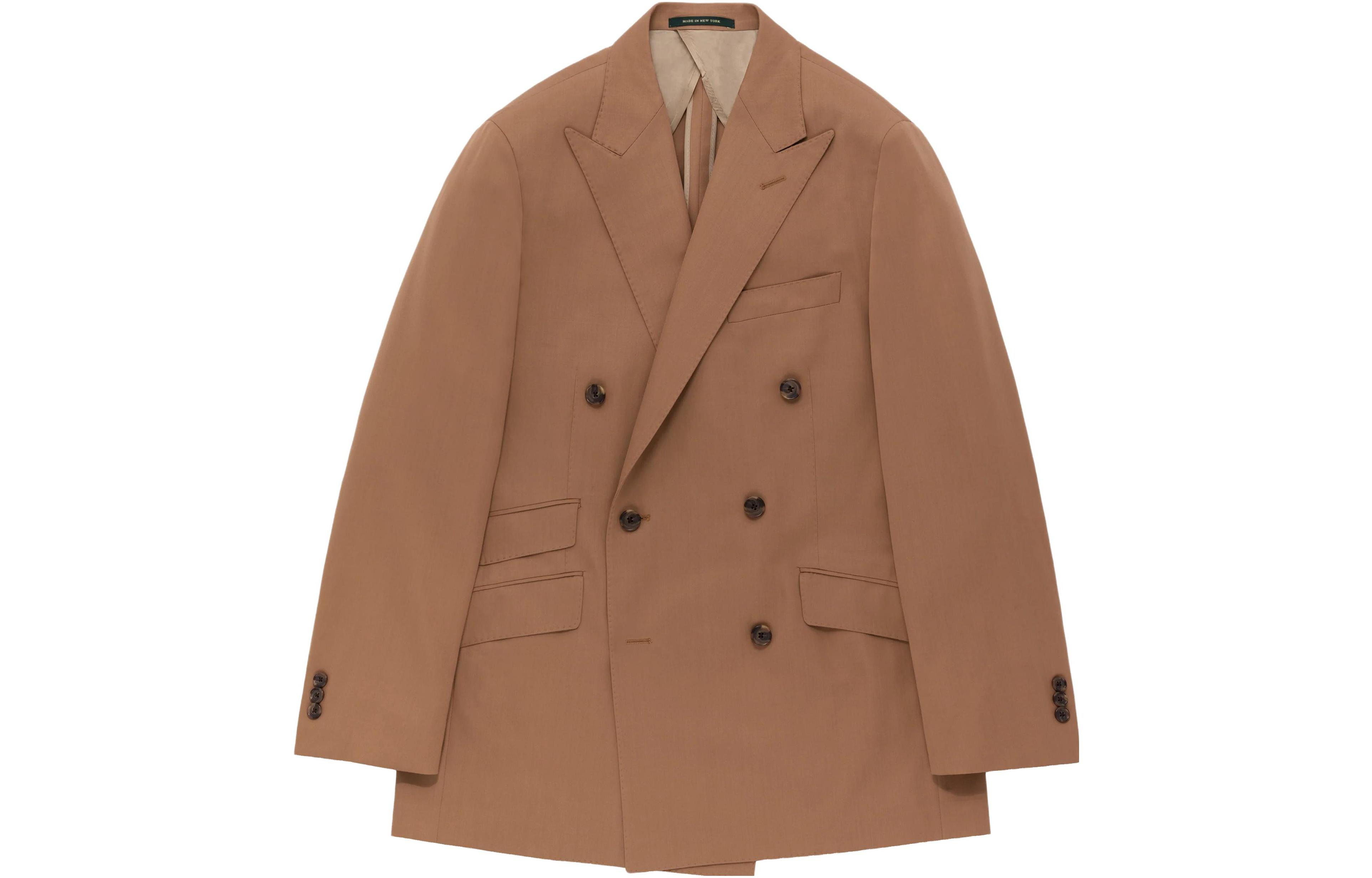 Aimé Leon Dore Brown Wool Double-Breasted Jacket SS23WJ019