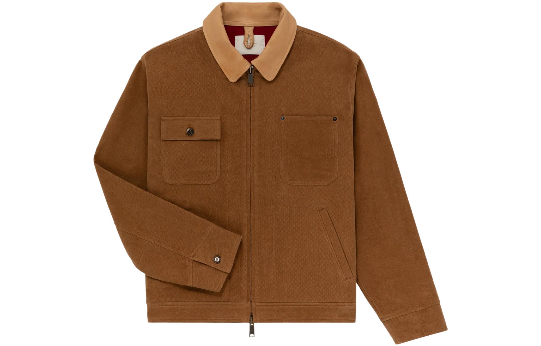 Aimé Leon Dore Khaki Zip Pocket Collar Jacket Unisex FW23WJ003-0013