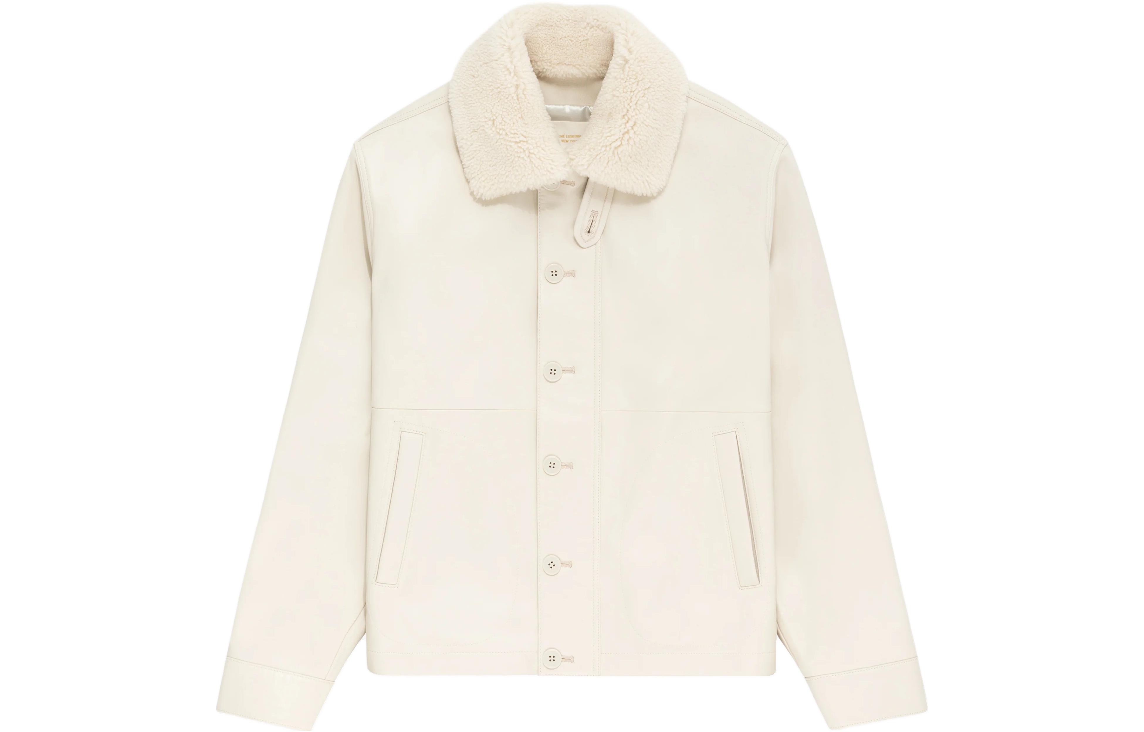 Aimé Leon Dore Letter Print Single-Breasted Jacket Unisex White FW23WJ009-0007