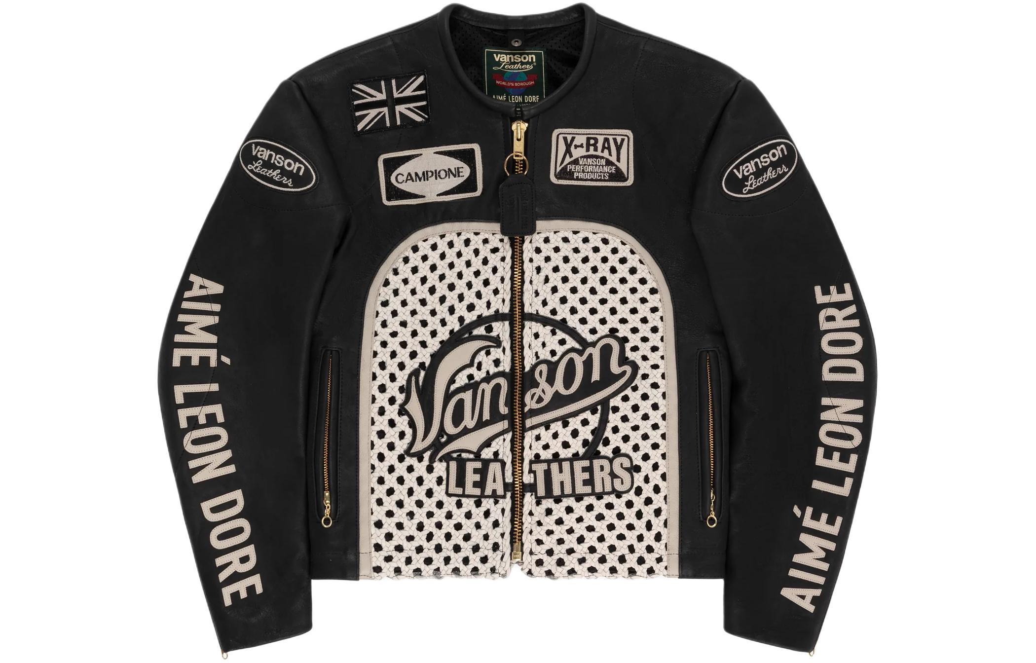 Aimé Leon Dore Logo Print Zip-Up Jacket Men’s Black Long Sleeve SS24WJ019