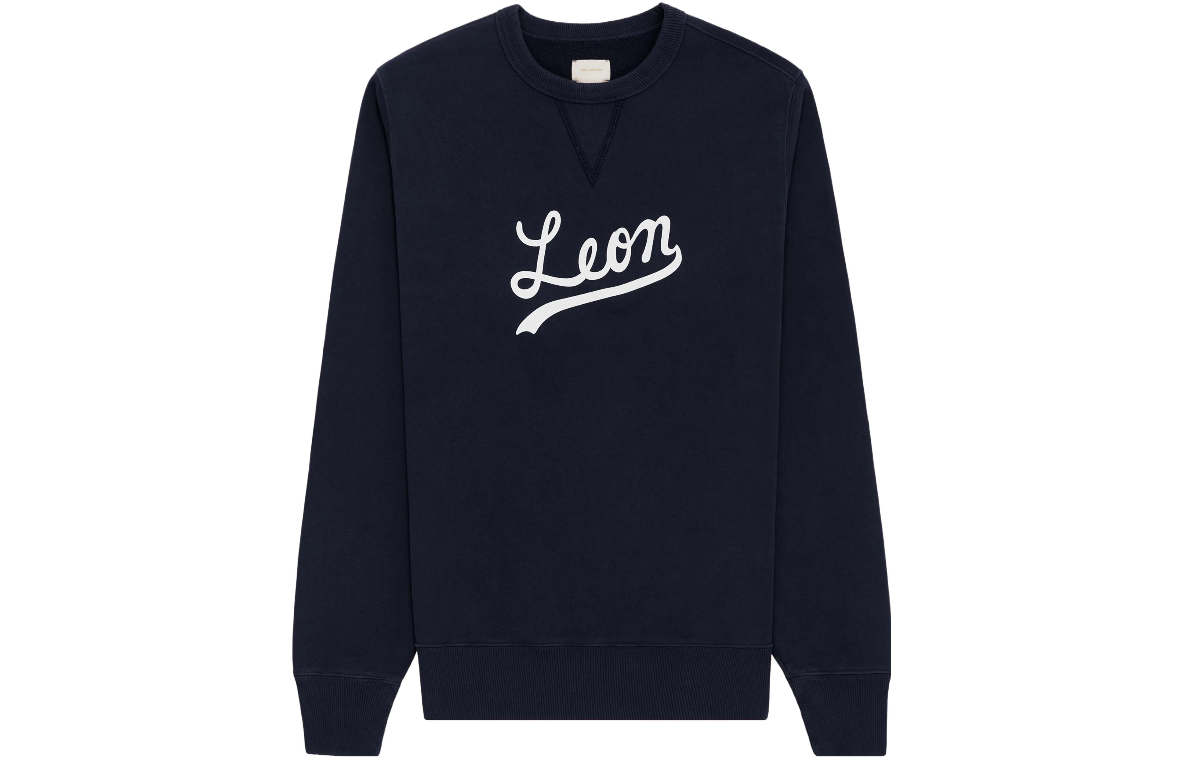 Aimé Leon Dore Navy Blue Printed Crewneck Pullover Unisex Sweatshirt FW23CS017-0011
