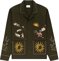 Aimé Leon Dore Olive Unisex Print Pocket Casual Jacket FW23WT019-0008 Aimé Leon Dore Olive Unisex Print Pocket Casual Jacket FW23WT019-0008