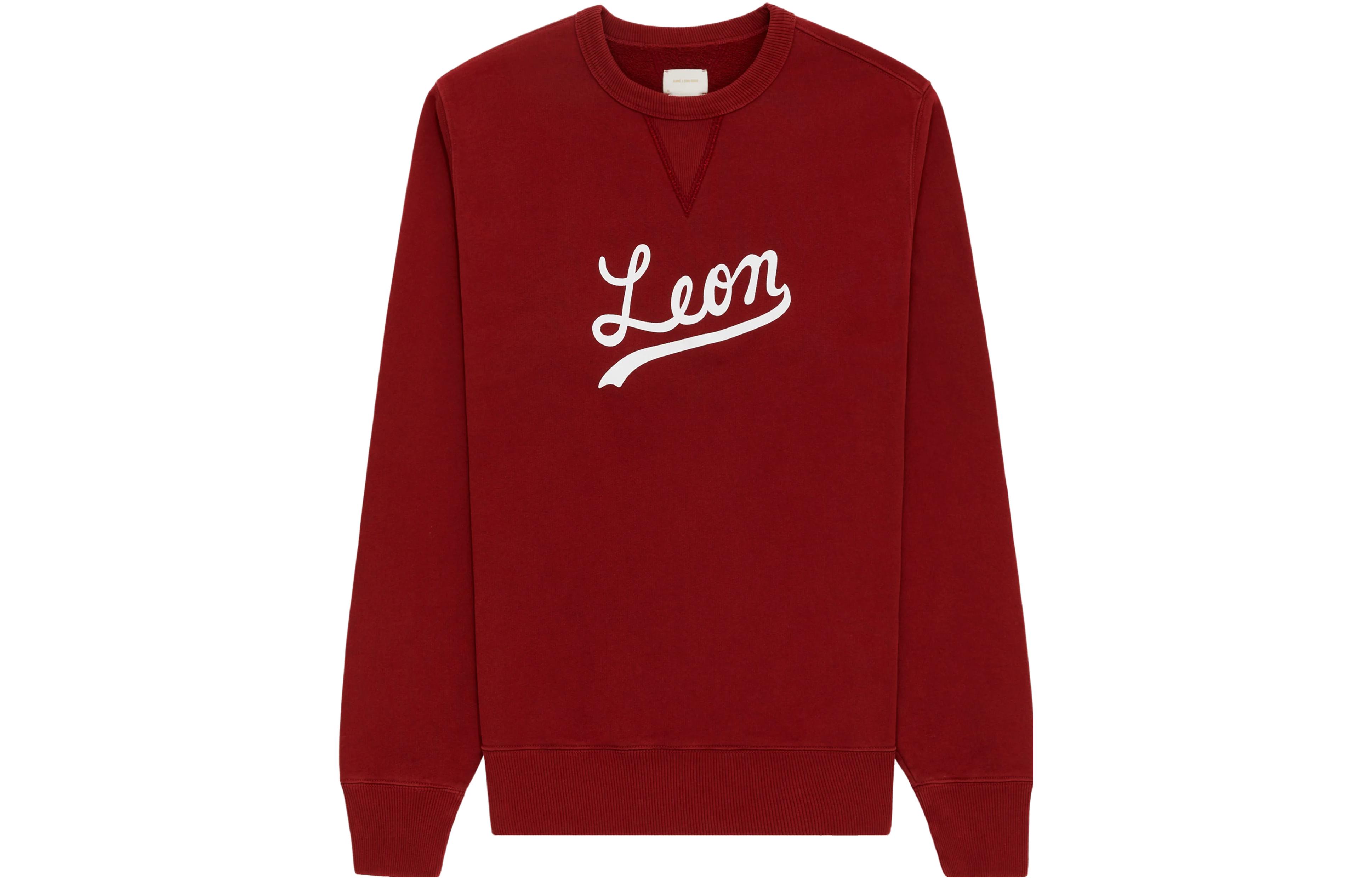 Aimé Leon Dore Printed Crewneck Pullover Sweatshirt Unisex Red FW23CS017-0012