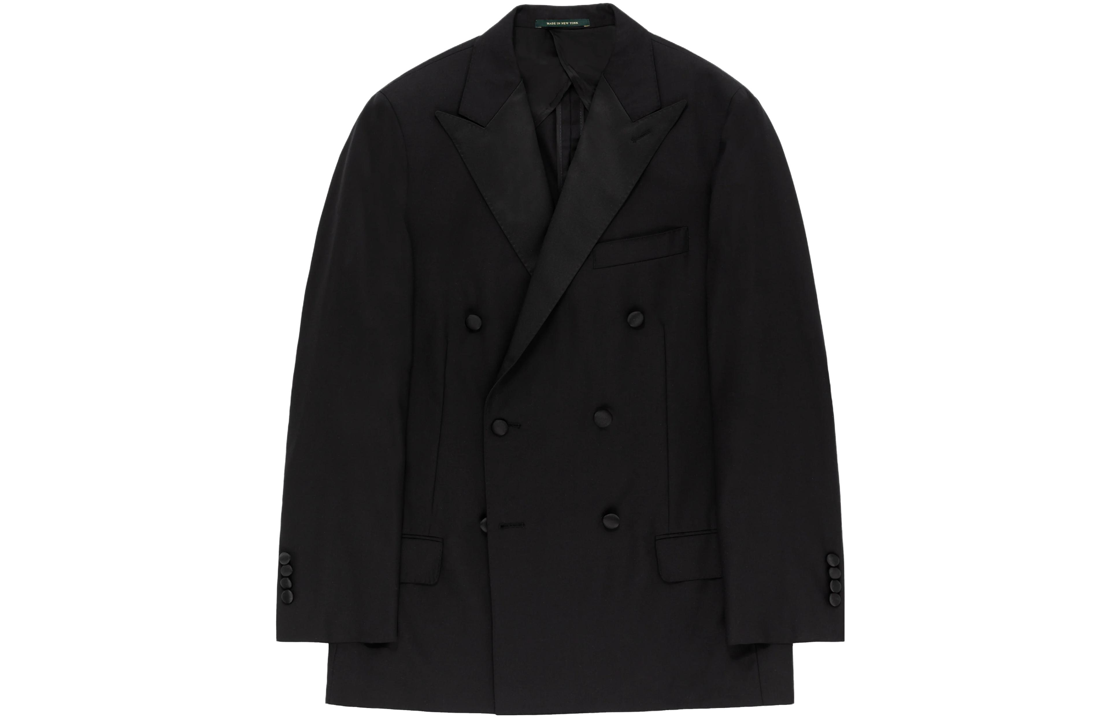 Aimé Leon Dore Solid Black Double-Breasted Casual Jacket Unisex Black FW23WJ039-0003